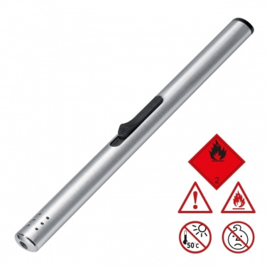 Logo trade promotional merchandise photo of: Metal pole lighter BRISBANE