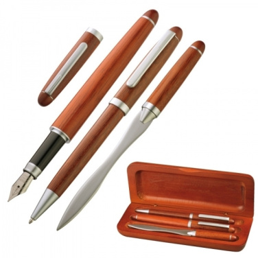 Logo trade corporate gifts picture of: Rosewood writing set BANGKOK