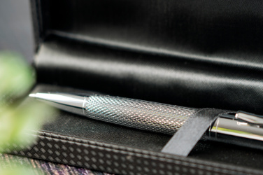 Logo trade promotional giveaway photo of: Metal ballpen CHESTER