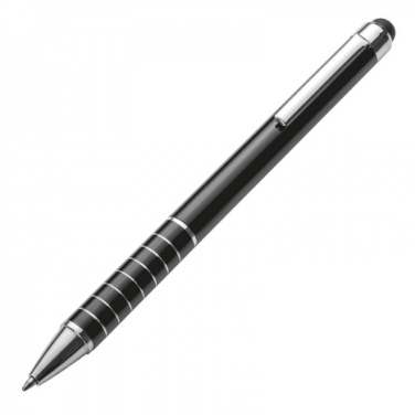 Logo trade promotional giveaways image of: Metal ballpen with touch pen LUEBO