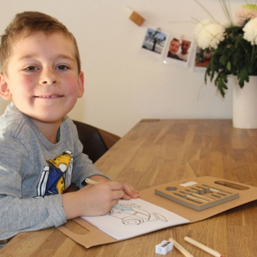 Logo trade promotional giveaway photo of: Kids coloring book with colored pencils FORIO