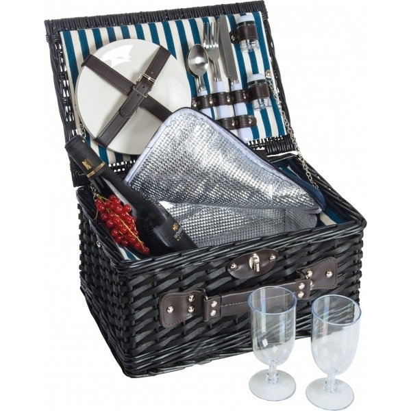 Logo trade promotional giveaways image of: Picnic basket RIVA DEL GARDA
