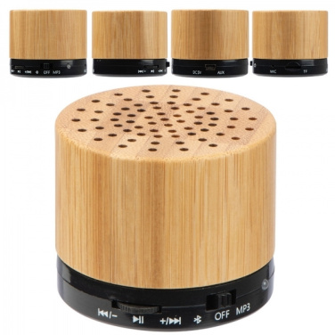 Logo trade promotional gifts image of: Bamboo bluetooth speaker FLEEDWOOD