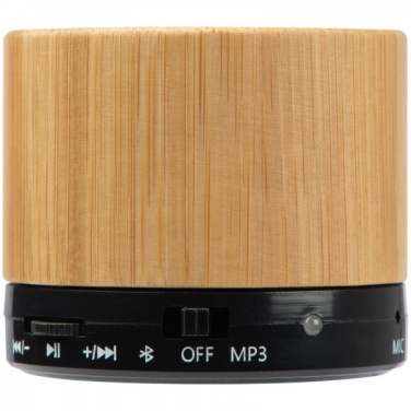 Logo trade promotional giveaway photo of: Bamboo bluetooth speaker FLEEDWOOD