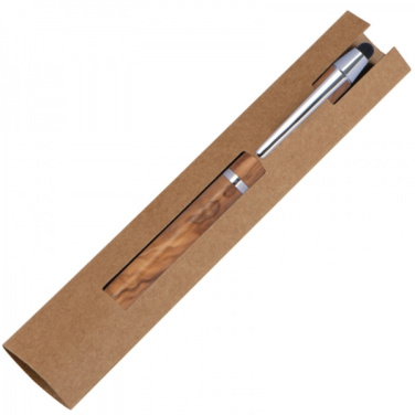 Logo trade promotional items picture of: Wooden ballpen with touch function ERFURT