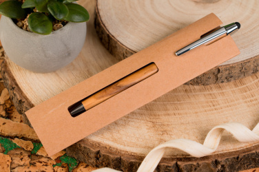 Logotrade promotional giveaways photo of: Wooden ballpen with touch function ERFURT