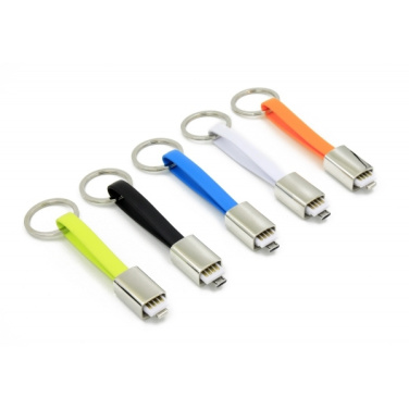 Logo trade advertising products picture of: Data transfer cable and keyring