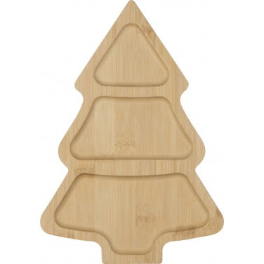 Logo trade promotional gifts image of: Bamboo snack tray LOUISVILLE
