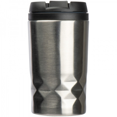 Logotrade promotional items photo of: Stainless steel mug with lid ROMA 250 ml