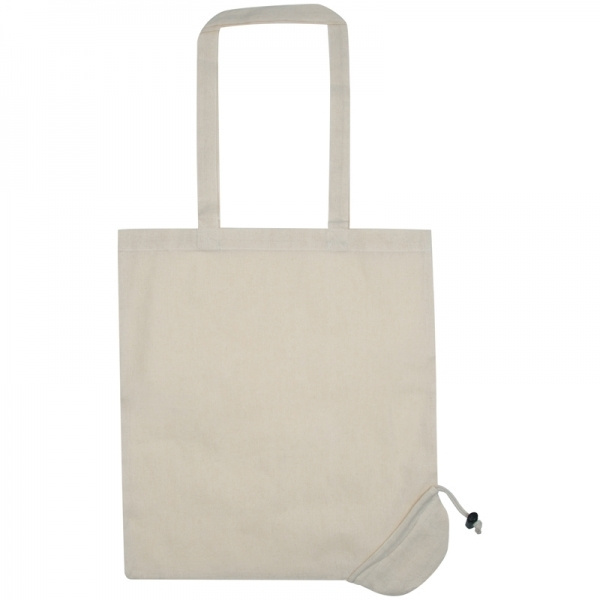 Logo trade corporate gifts image of: Foldable cotton bag KLEHOLM