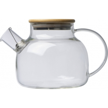 Logotrade corporate gifts photo of: Glass jug with bamboo lid FRANKFURT 1000ml