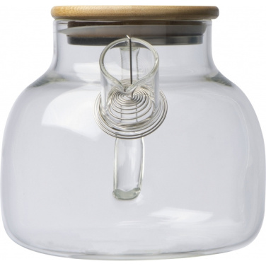 Logotrade promotional gifts photo of: Glass jug with bamboo lid FRANKFURT 1000ml