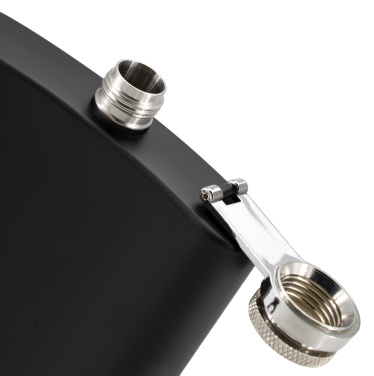 Logo trade promotional giveaways image of: Hip flask OLYMPOS Schwarzwolf