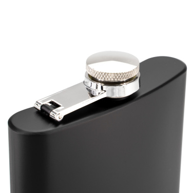 Logo trade corporate gifts picture of: Hip flask OLYMPOS Schwarzwolf