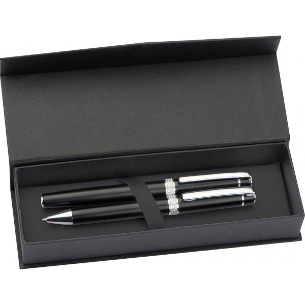 Logo trade promotional giveaway photo of: Metal writing set KARLOVAC