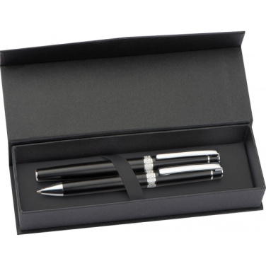 Logo trade promotional giveaway photo of: Metal writing set KARLOVAC