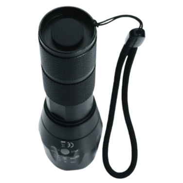 Logo trade promotional products image of: Flashlight ANTELAO Schwarzwolf
