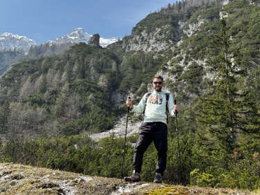 Logotrade business gift image of: Trekking poles DENALI Schwarzwolf