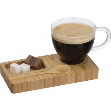 Logotrade business gifts photo of: Tray with cup and spoon FORMOSA 150 ml