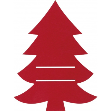 Logo trade promotional giveaway photo of: Cutlery pad in Christmas tree shape DUFFEL