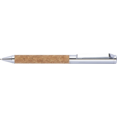 Logo trade promotional product photo of: Twist-ballpen metal and cork LILLEHAMMER