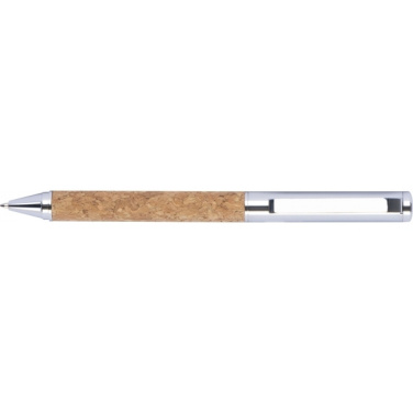 Logotrade promotional products photo of: Twist-ballpen metal and cork LILLEHAMMER