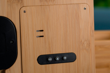 Logotrade promotional gift picture of: Bamboo weather station GRANADA