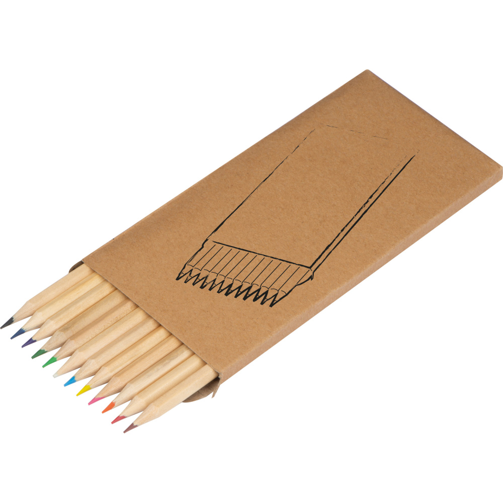 Logo trade promotional gift photo of: 12-piece crayon set MENORCA