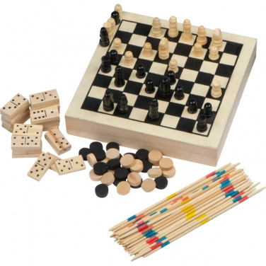Logo trade promotional gifts picture of: Wooden game collection RIGA