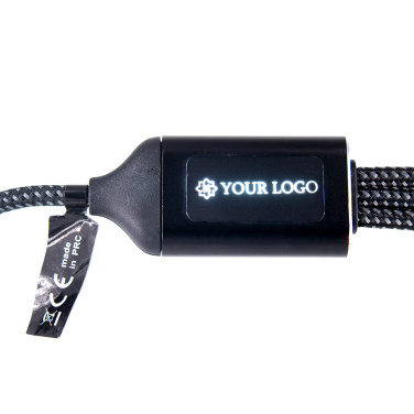 Logotrade advertising product picture of: 3 in 1 cable with elighted logo Pierre Cardin
