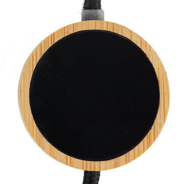 Logo trade business gift photo of: 4in1 long wooden cable with elighted logo for engraving