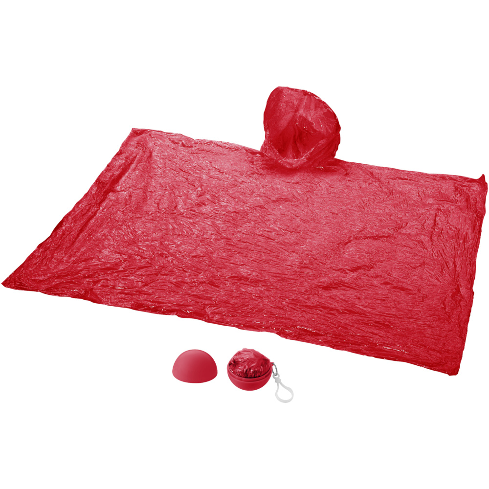 Logotrade promotional giveaway image of: Xina rain poncho in storage ball with keychain