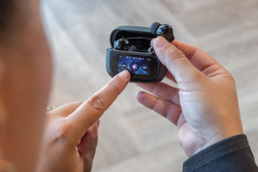 Logotrade business gifts photo of: Airtune RCS recycled plastic ANC earbuds with touch screen