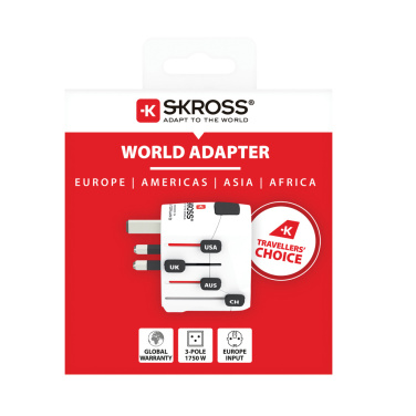 Logo trade promotional items picture of: SKROSS Pro 3-Pole World Travel Adapter