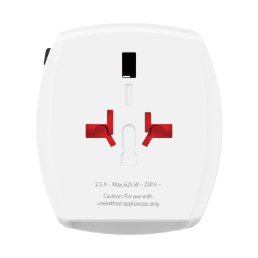 Logo trade business gift photo of: SKROSS World Travel Adapter MUV 2-pole with USB A and C