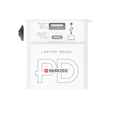 Logotrade promotional item picture of: SKROSS World Travel Adapter MUV 65W PD with USB C Cable