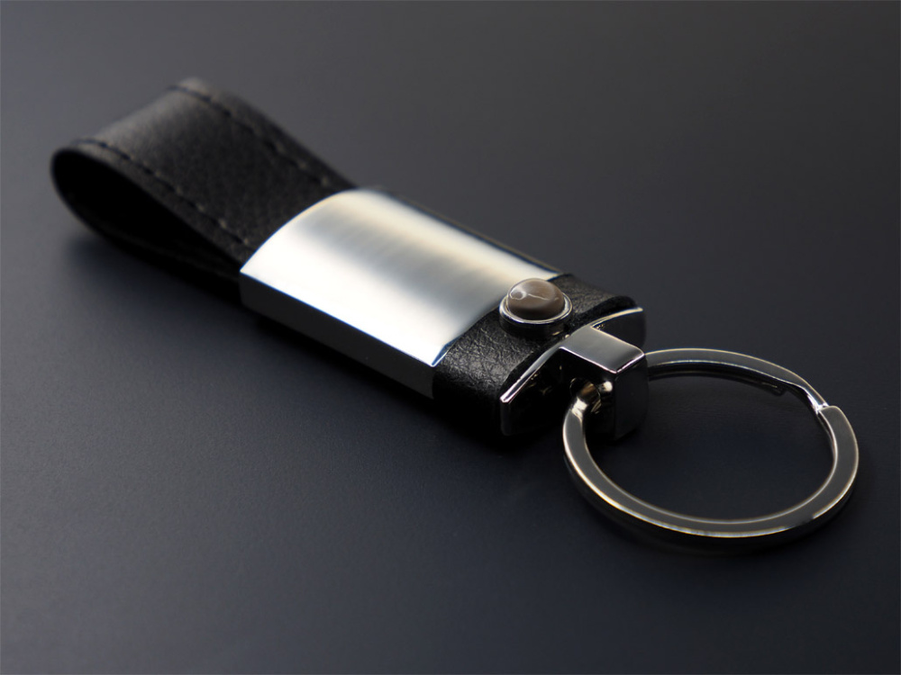 Logo trade promotional gifts image of: Striped Flint Keyring 1292095