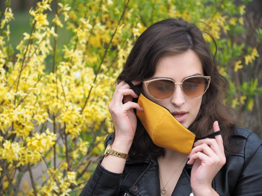 Logo trade promotional gift photo of: VENUS PRO cotton face mask with a pocket an HEPA filter 1378165