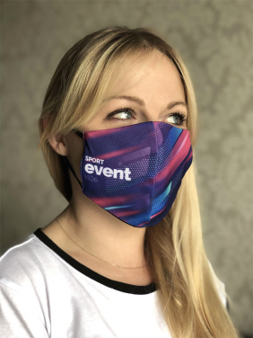 Logo trade promotional gift photo of: VENUS PRO cotton face mask with a pocket an HEPA filter 1378165