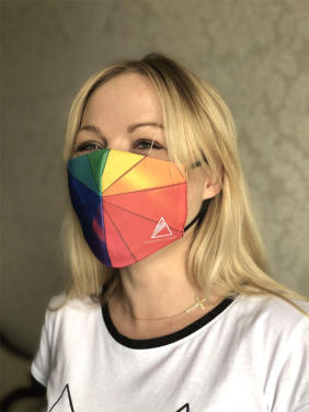 Logo trade promotional gift photo of: VENUS PRO cotton face mask with a pocket an HEPA filter 1378165