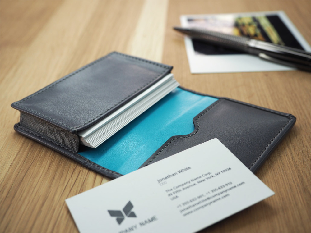 Logo trade business gift photo of: Business card holder 227119