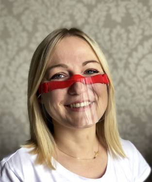 Logo trade business gift photo of: HESTIA clear face shield-mask for mouth and nose 1452162