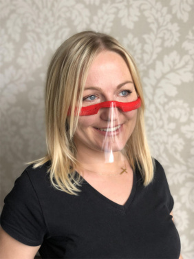 Logo trade promotional merchandise photo of: KALIPSO clear face shield-mask for mouth and nose 1447162