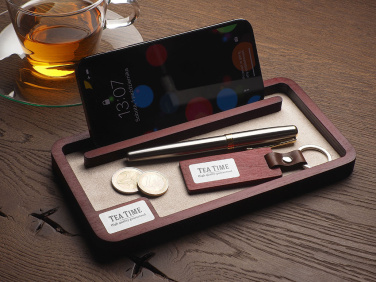 Logotrade promotional giveaway image of: Wooden desk organiser 1818121