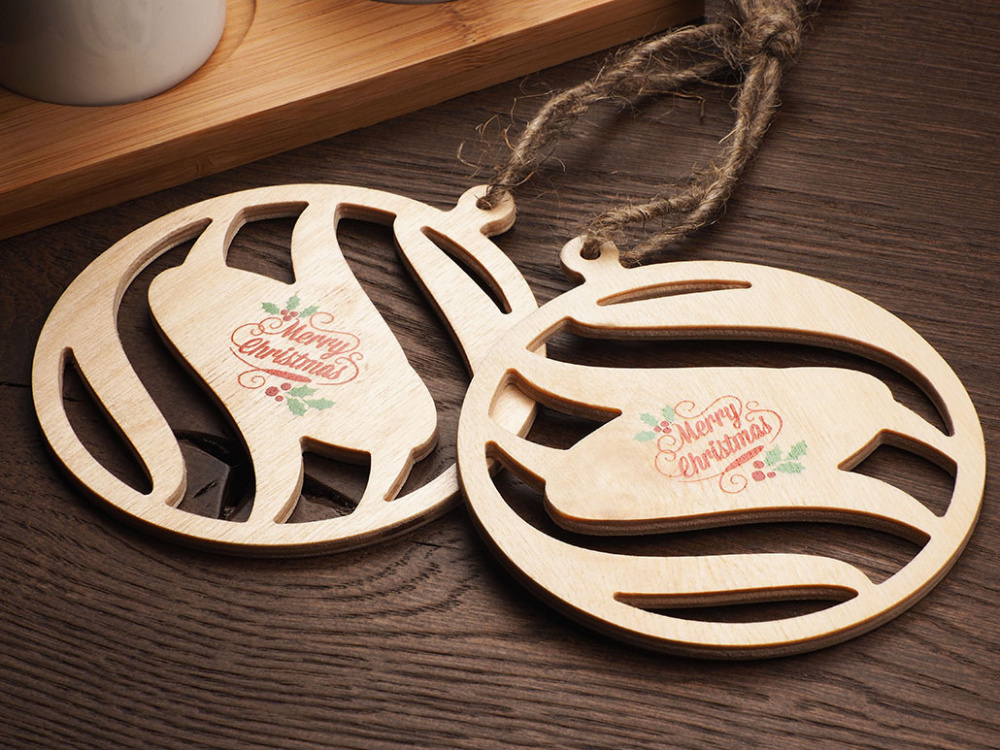 Logotrade advertising products photo of: Wooden Christmas Decoration 1856121
