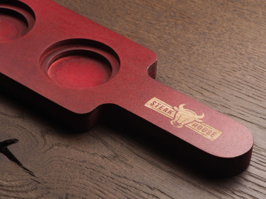 Logotrade promotional gift image of: Wooden 3 Shot Serving Board 1863121