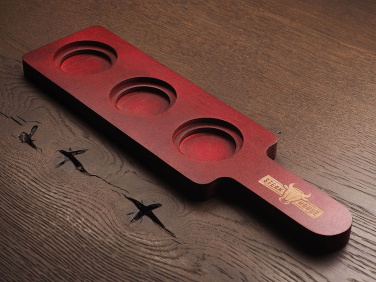 Logotrade corporate gift picture of: Wooden 3 Shot Serving Board 1863121