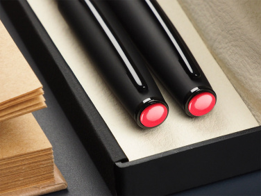 Logo trade promotional gift photo of: Coral stone Pen set 1285036