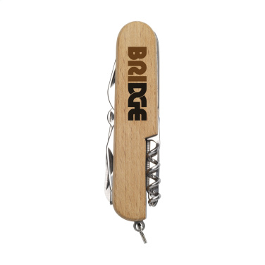 Logo trade promotional products image of: Beechwood Pocket knife