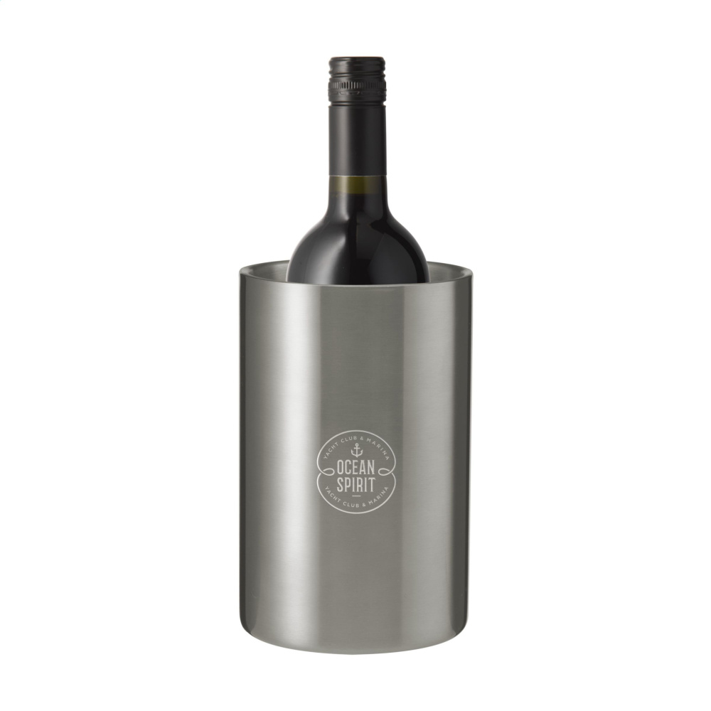 Logo trade promotional products image of: CoolSteel RCS Recycled Steel wine cooler